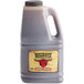 A grey jug of Bull's-Eye Honey Smoke BBQ Sauce.