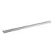 A stainless steel metal bar with a long rectangular shape.