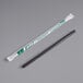A black and white paper-wrapped EcoChoice PLA straw with a green stripe.