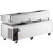 A large stainless steel Cooking Performance Group refrigerated chef base with drawers.