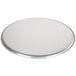 An American Metalcraft heavy weight aluminum circular pizza pan with a silver surface.