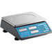 AvaWeigh PCS15 digital price computing scale with a blue top and black base.
