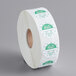 A roll of white paper with green and white Noble Products Friday Day of the Week labels.