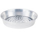 An American Metalcraft silver aluminum pizza pan with holes in the surface.