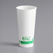 A white EcoChoice paper cold cup with a green label.