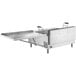 A Carnival King liquid propane countertop fryer for funnel cakes and donuts on a stainless steel counter.