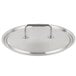 A Vollrath stainless steel lid with a loop handle.