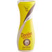 A yellow Domino canister of brown sugar with white and brown granules.