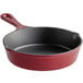 A Valor 8" Merlot enameled cast iron skillet with a handle.