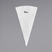A white triangular Choice plastic coated canvas pastry bag with black text.