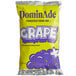 A yellow DominAde bag with purple text for grape powdered drink mix.