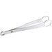 American Metalcraft stainless steel bar tongs with round ends.