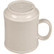 A white sandstone Tritan mug with a handle.