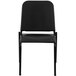 A black National Public Seating Melody music chair with metal legs and black seat and back.