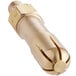 A brass threaded nozzle with a gold finish on a ServIt GST Series steam table burner.