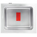 A stainless steel APW Wyott countertop food warmer with a red label.
