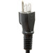 A black power cord plug for an APW Wyott Countertop Food Warmer.
