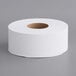 A white roll of Lavex Premium jumbo toilet paper with a brown circle in the center.