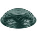 A green plastic lid with a black round top and a grid pattern.