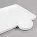 An American Metalcraft white rectangular porcelain tray with built-in sauce cups.