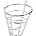 An American Metalcraft stainless steel cone basket with a handle.