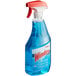 A blue spray bottle of SC Johnson Windex® Glass & More with a white and red sprayer.