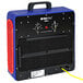 An OdorStop OS6500UV2 ozone generator and UV air purifier in a blue and red box with knobs and buttons.