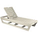A white wooden chaise lounge chair by Highwood USA.