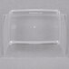 A clear plastic container with a square shape and a clear lid.