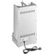 An Avantco 20 lb. vertical broiler in a white rectangular box with a black power cord.