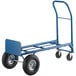 A blue Lavex convertible hand truck with black wheels.