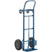 A blue Lavex 2-in-1 hand truck with black wheels.