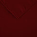 A folded burgundy square table cover with a hemmed edge.