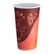 A white paper hot cup with a coffee design.