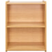 A maple laminate Tot Mate preschool play center with two shelves.