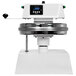 A white Proluxe Apex Pro X2 dough press machine with a black button and digital display.