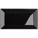 A glossy black rectangular Acopa stoneware platter.