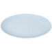 A white Thunder Group oval melamine platter with a small rim.