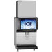An Ice-O-Matic remote cooled pearl nugget ice machine with a blue screen on top.