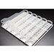 A white plastic tray with clear plastic tube organizers.