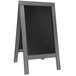 An American Metalcraft A-Frame chalkboard with a wooden frame.