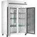 An Avantco VersaHub reach-in refrigerator with solid doors.