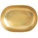 A gold oval Tablecraft serving bowl.