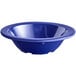 An Acopa Foundations blue melamine fruit bowl with a narrow rim.