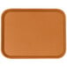 A brown Cambro fast food tray with a textured surface.