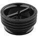 A black round object with a metal ring and a cross on it - the Green Drain GD35 Waterless Trap Seal.