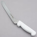 A Dexter-Russell Basics bread and sandwich knife with a white handle.
