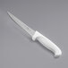 A Choice 6" smooth utility knife with a white handle.