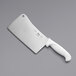 A white Choice meat cleaver with a white handle.