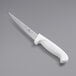 A Choice 5" Wide Stiff Boning Knife with a white handle.